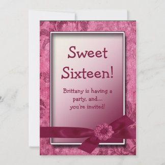 Sweet 16 Burgund Geburtstagsparty Einladung