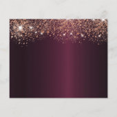 Sweet 16 burgundy Rose Gold Save the Date Karte (Rückseite)