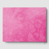 Sweet 16 Butterfly Blume Hot Pink Kleid Gästebuch (Rückseite)