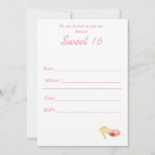Sweet 16 Celebrating Party Einladung (Rückseite)