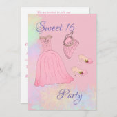 Sweet 16 Celebrating Party Einladung (Vorne/Hinten)