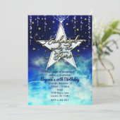 Sweet 16 Celestial Enchanted Under the Stars Party Einladung (Stehend Vorderseite)