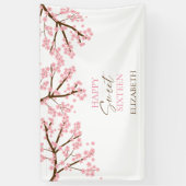 Sweet 16 Cherry Blossoms Birthday Spring Floral Banner (Vertikal)