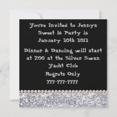 SWEET 16 Chic & Bling Party Einladung (Rückseite)