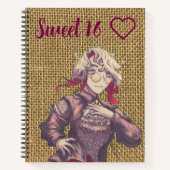 Sweet 16 Citrine anime Notizblock (Vorderseite)