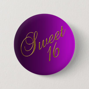 Sweet 16 Club Knopf lila Button