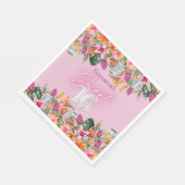 Sweet 16 Colorful Tropical Flowers Disco Birthday Serviette (Ecke)