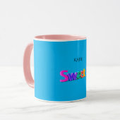 Sweet 16 Combo Tasse/individuelle Name in blau/ros Tasse (Vorderseite Links)