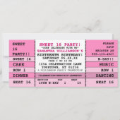 Sweet 16 Concert Ticket Einladung (Vorderseite)