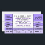 Sweet 16 Concert Ticket Einladung Fotokarte<br><div class="desc">Super fun Ticket Stil Einladung Sie personalisieren für die fabelhafte 16 . Geburtstag-Feier Ihrer eigenen Tochter</div>