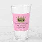 Sweet 16 Crown Bible Verse Pink und Gold Glas (Vorderseite)