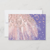 Sweet 16. Crown Brautparty Miss Rose Lavender Einladung (Rückseite)