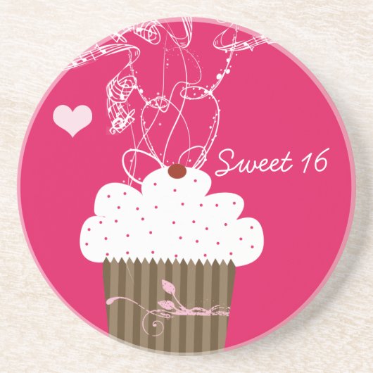 Sweet 16 Cupcake Untersetzer (Vorne)