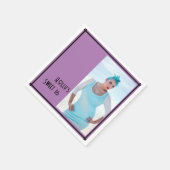 Sweet 16 Custom Foto Napkin - Lila & schwarz Serviette (Ecke)