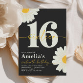 Sweet 16 Daisy Birthday Einladung