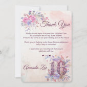 Sweet 16 Danke Karte (Vorderseite)