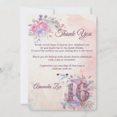 Sweet 16 Dankeschön Karte (Vorderseite)