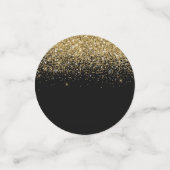 Sweet 16 Dekoration Table Confetti Black & Gold Konfetti (Klein Vorderseite)