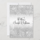 Sweet 16 Diamond Snowflake Winterwonderland Einladung (Vorderseite)