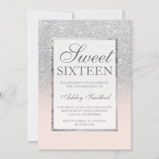 Sweet 16 einladung (Vorderseite)