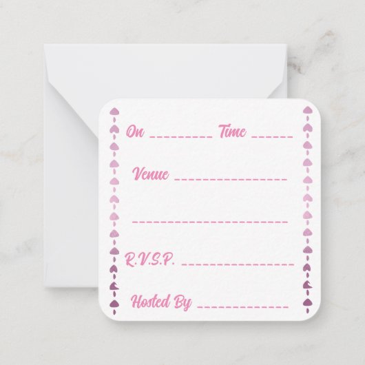 Sweet 16. Einladung (Rückseite)