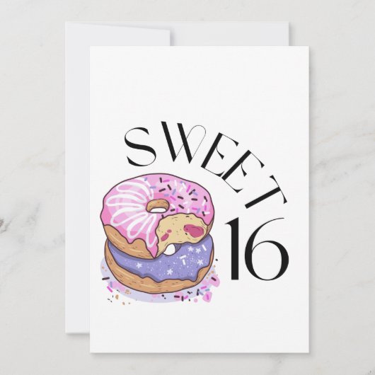 Sweet 16 Einladung (Vorderseite)