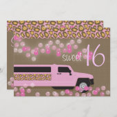 Sweet 16 Einladung (Vorne/Hinten)