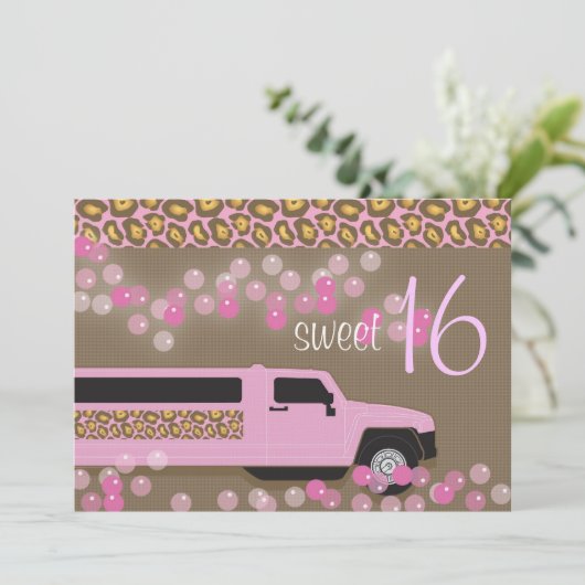 Sweet 16 Einladung (Stehend Vorderseite)