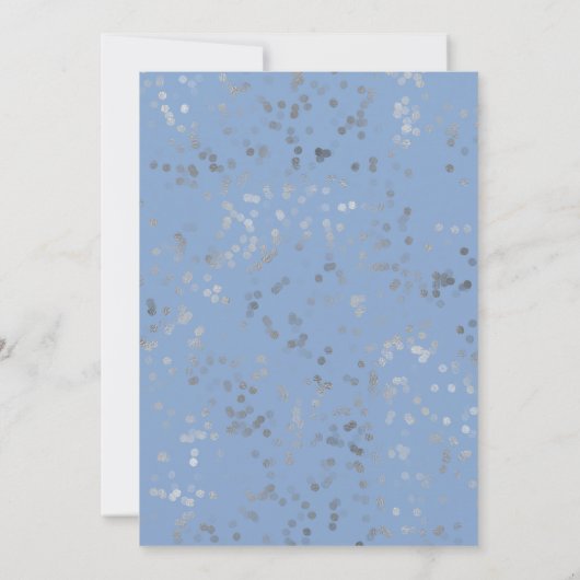 Sweet 16 Einladung | Dusty Blue Dress Butterfly (Rückseite)