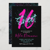 Sweet 16 Einladung | Einladung zum 16. Geburtstag (Vorne/Hinten)