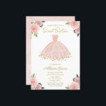 Sweet 16 Einladung Gold Foil Pink Blush Gown<br><div class="desc">Delikate, skurrile Kleidung, 16 . Geburtstag Geburtstagsfeier Einladungen. Einfach mit Ihren Daten personalisieren. Bitte kontaktieren Sie mich per Chat, wenn Sie Fragen zum Kunstwerk haben oder eine Anpassung benötigen. Karo der Auflistung für weitere Elemente. BITTE BEACHTEN SIE: Für Unterstützung bei Bestellungen, Versand, Produktinformationen usw. wenden Sie sich direkt an den...</div>