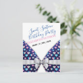 Sweet 16 Einladung mit farbenfrohen Fußketten und  (Stehend Vorderseite)