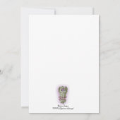 Sweet 16 Einladung satinlook mit rosa Herzen (Rückseite)