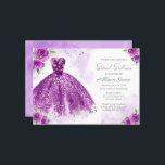 Sweet 16 Einladung Silberfolie Lila Gown<br><div class="desc">Delikate, skurrile Kleidung, 16 . Geburtstag Geburtstagsfeier Einladungen. Einfach mit Ihren Daten personalisieren. Bitte kontaktieren Sie mich per Chat, wenn Sie Fragen zum Kunstwerk haben oder eine Anpassung benötigen. Karo der Auflistung für weitere Elemente. BITTE BEACHTEN SIE: Für Unterstützung bei Bestellungen, Versand, Produktinformationen usw. wenden Sie sich direkt an den...</div>