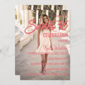 Sweet 16 Einladungen Design für benutzerdefinierte (Vorne/Hinten)