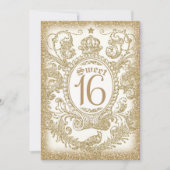 Sweet 16 einmal auf eine Zeit Elfenbein Einladung (Vorderseite)
