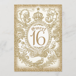 Sweet 16 einmal auf eine Zeit Elfenbein Einladung