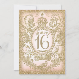 Sweet 16 einmal auf eine ZeitPrinzessin NO UAWG RSVP Karte