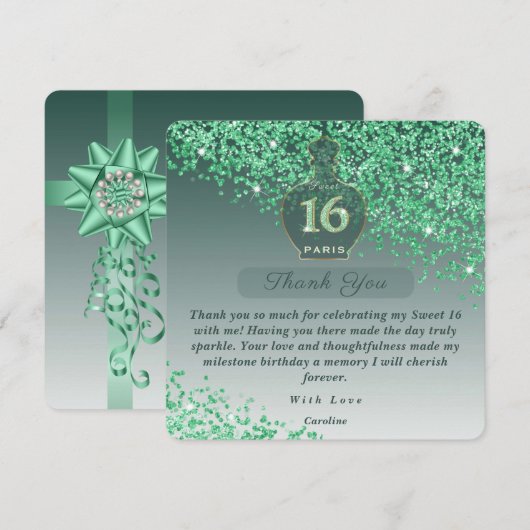Sweet 16 Emerald Duftstudio Danke (Vorne/Hinten)