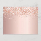 Sweet 16 errush Rose Glitzer Haushalt Save the Dat Flyer (Hinten)