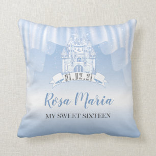 Sweet 16 Fairytale Burg Glitzer Krone 16" Kissen