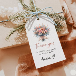 Sweet 16 Floral Thank You Favor Tag Geschenkanhänger