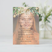 Sweet 16. Foto Blume Gold Spark Girly Einladung (Stehend Vorderseite)