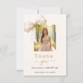 Sweet 16 Foto Bugcreme Dankeskarte (Vorderseite)