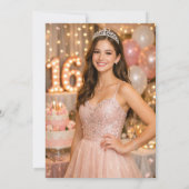 Sweet 16 Foto Einladung (Rückseite)