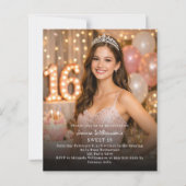 Sweet 16 Foto-Einladung (Vorderseite)