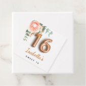 Sweet 16 Geburtstag Blütenblütengold Eukalyptus Ro Geschenkanhänger (Beispiel)