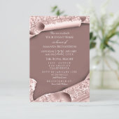 Sweet 16. Geburtstag Brautparty 3D Effect Rose Einladung (Stehend Vorderseite)