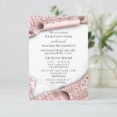 Sweet 16. Geburtstag Brautparty 3D White Rose Einladung (Stehend Vorderseite)