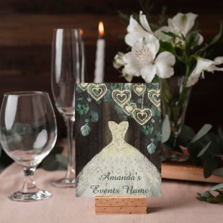 Sweet 16. Geburtstag BRIDAL Kleid Green Rustic Woo Einladung